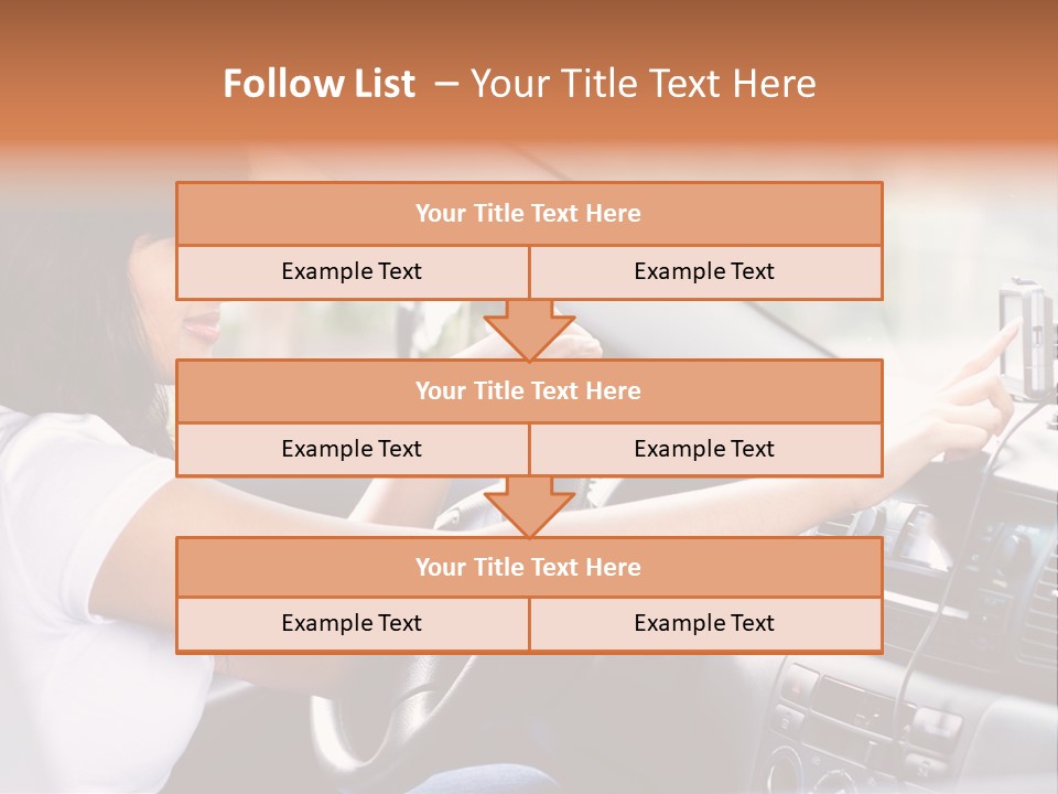 Wheel Use Woman PowerPoint Template