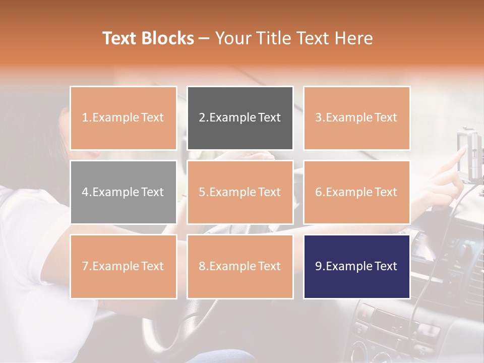 Wheel Use Woman PowerPoint Template