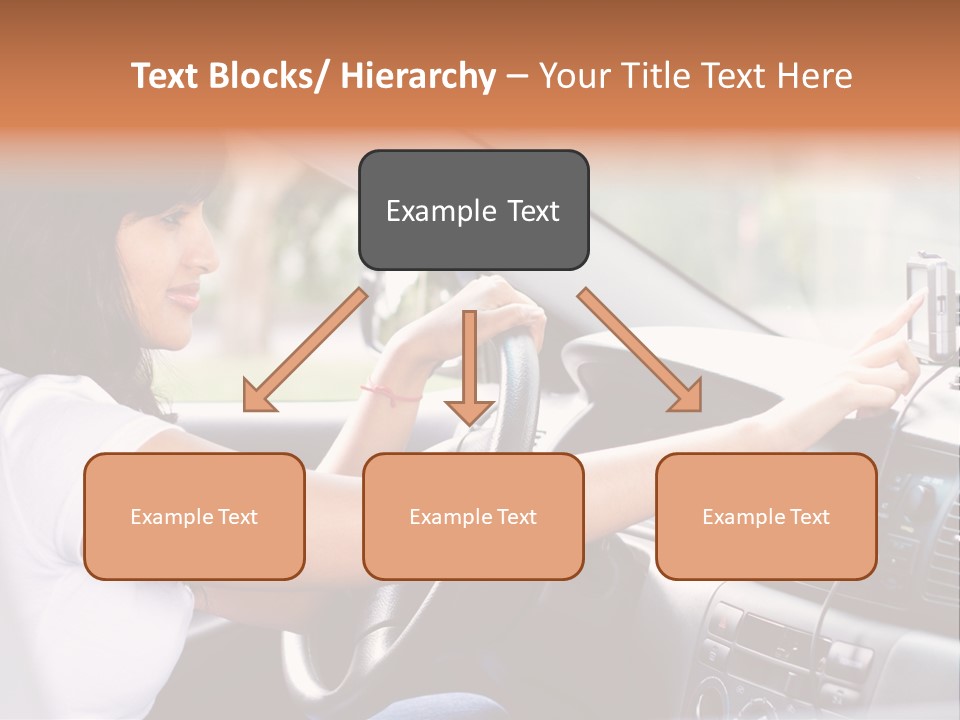Wheel Use Woman PowerPoint Template