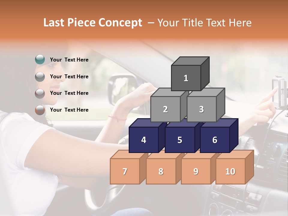 Wheel Use Woman PowerPoint Template
