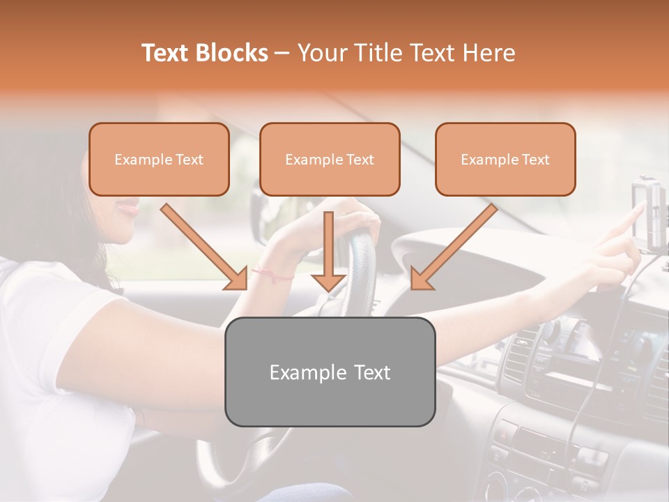 Wheel Use Woman PowerPoint Template