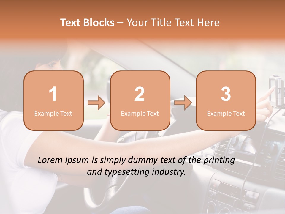 Wheel Use Woman PowerPoint Template