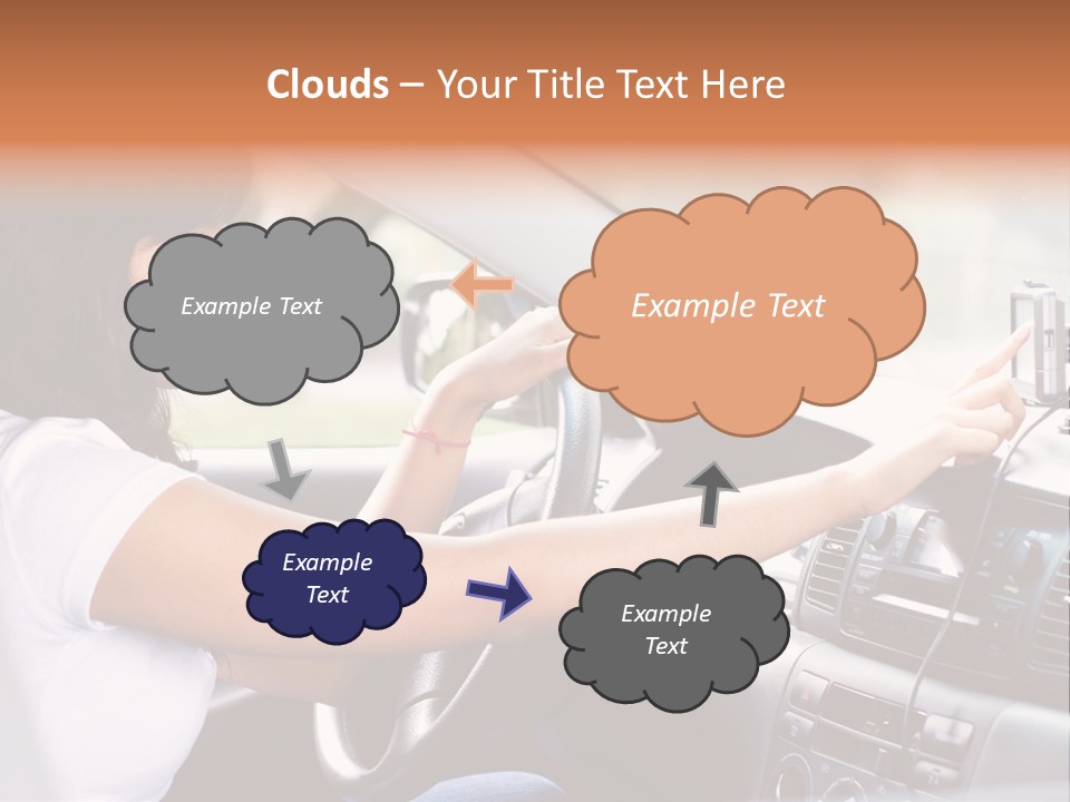 Wheel Use Woman PowerPoint Template