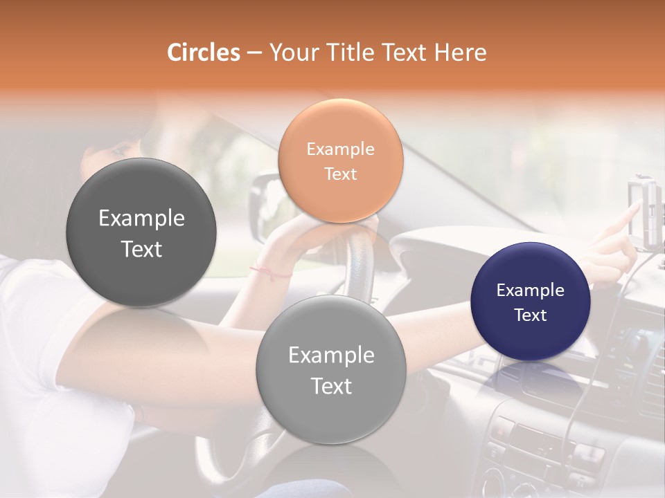 Wheel Use Woman PowerPoint Template
