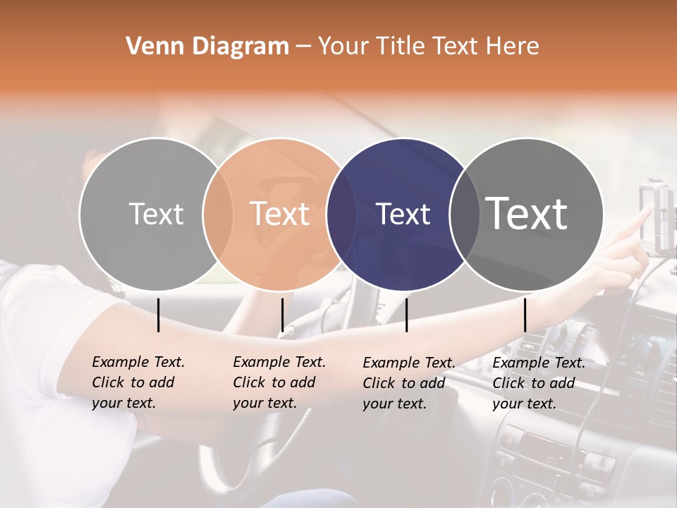 Wheel Use Woman PowerPoint Template