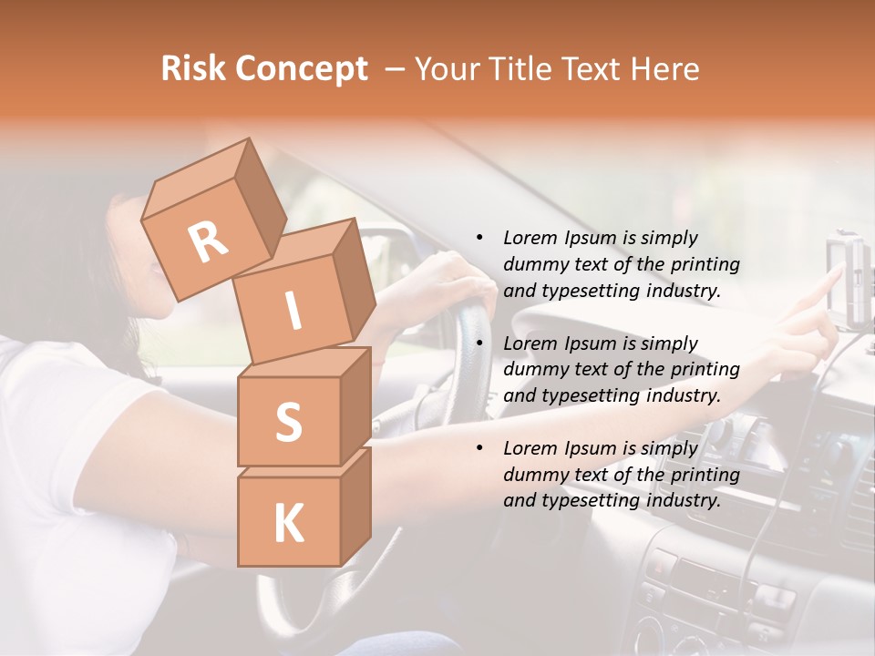 Wheel Use Woman PowerPoint Template