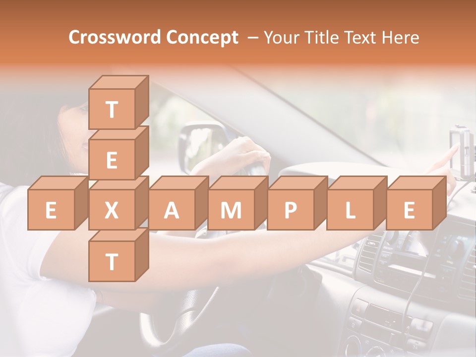 Wheel Use Woman PowerPoint Template