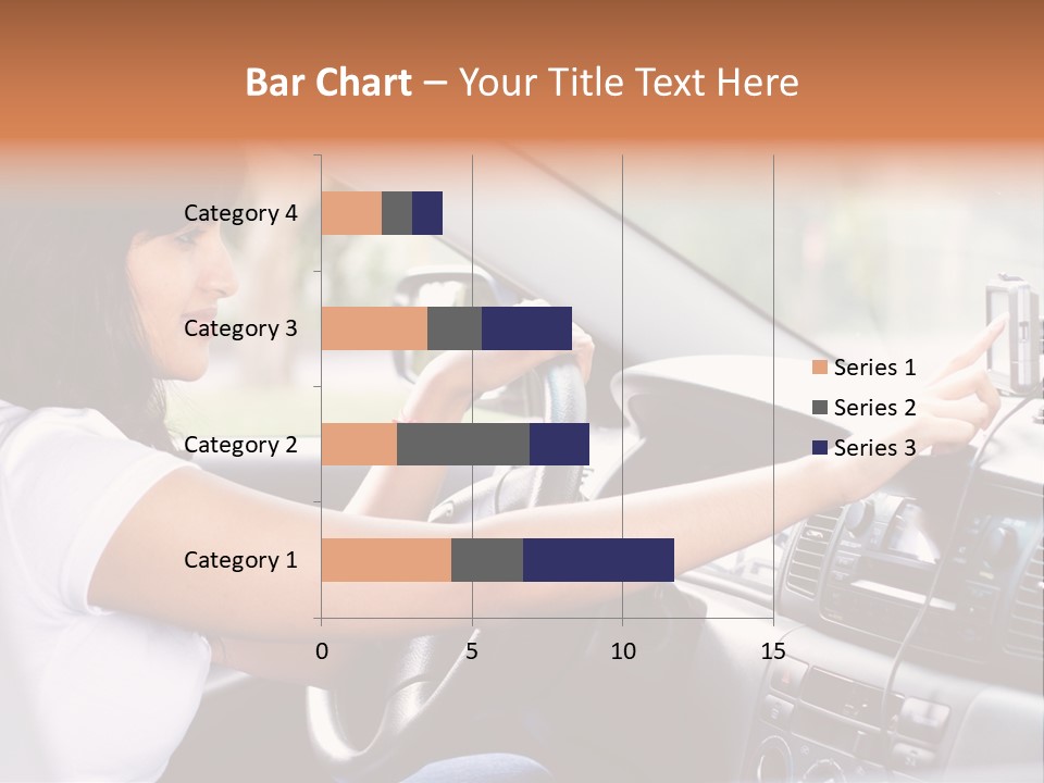 Wheel Use Woman PowerPoint Template