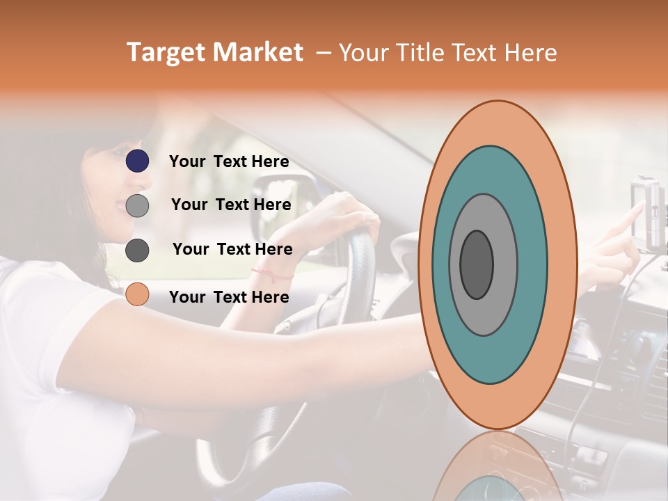 Wheel Use Woman PowerPoint Template