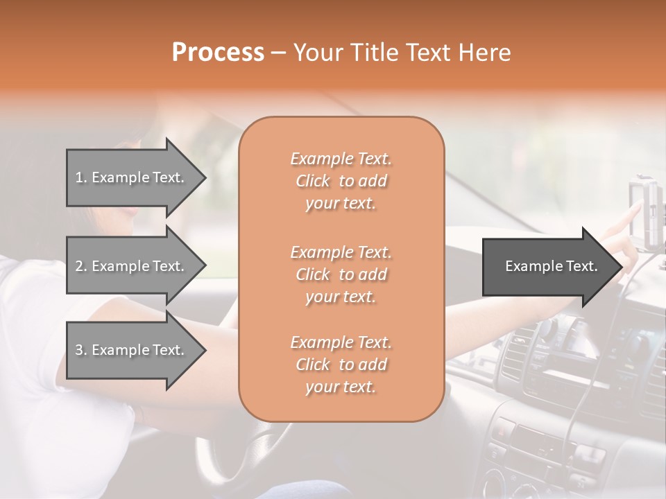 Wheel Use Woman PowerPoint Template