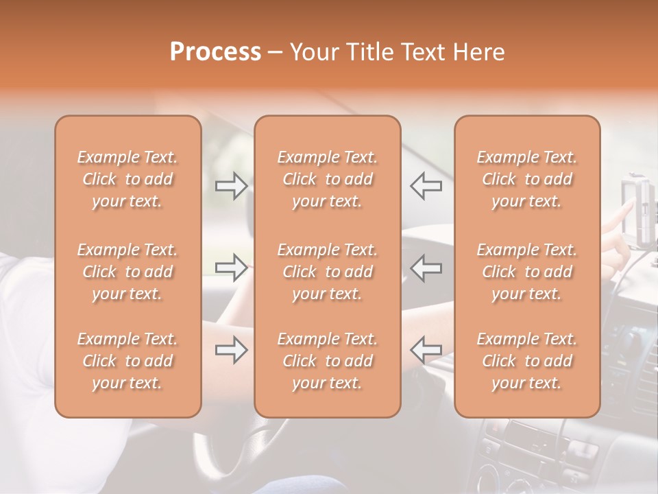 Wheel Use Woman PowerPoint Template