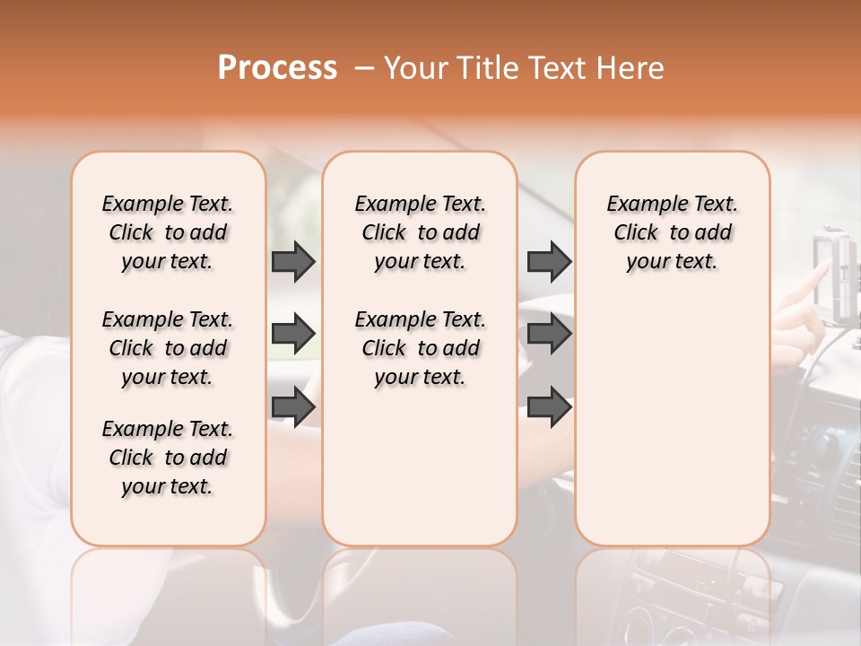Wheel Use Woman PowerPoint Template