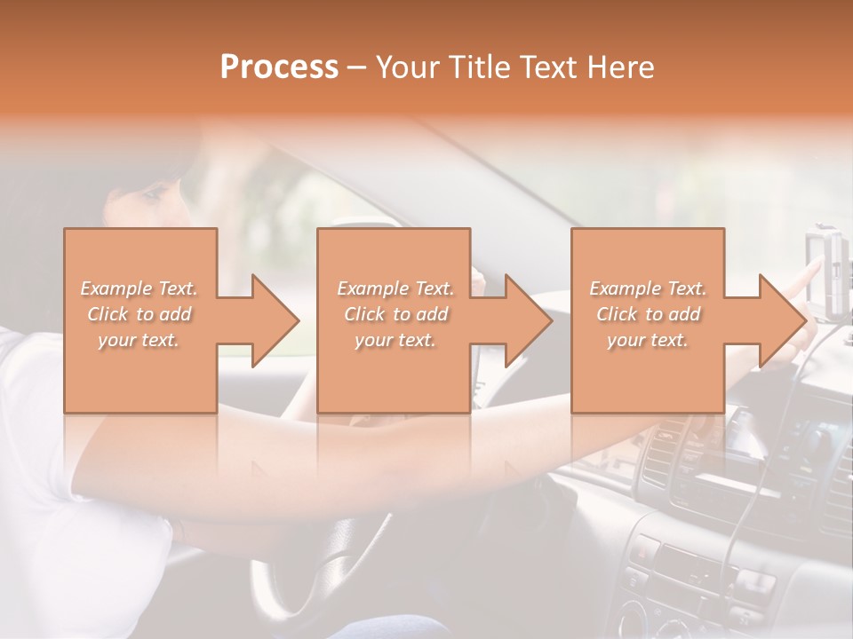 Wheel Use Woman PowerPoint Template