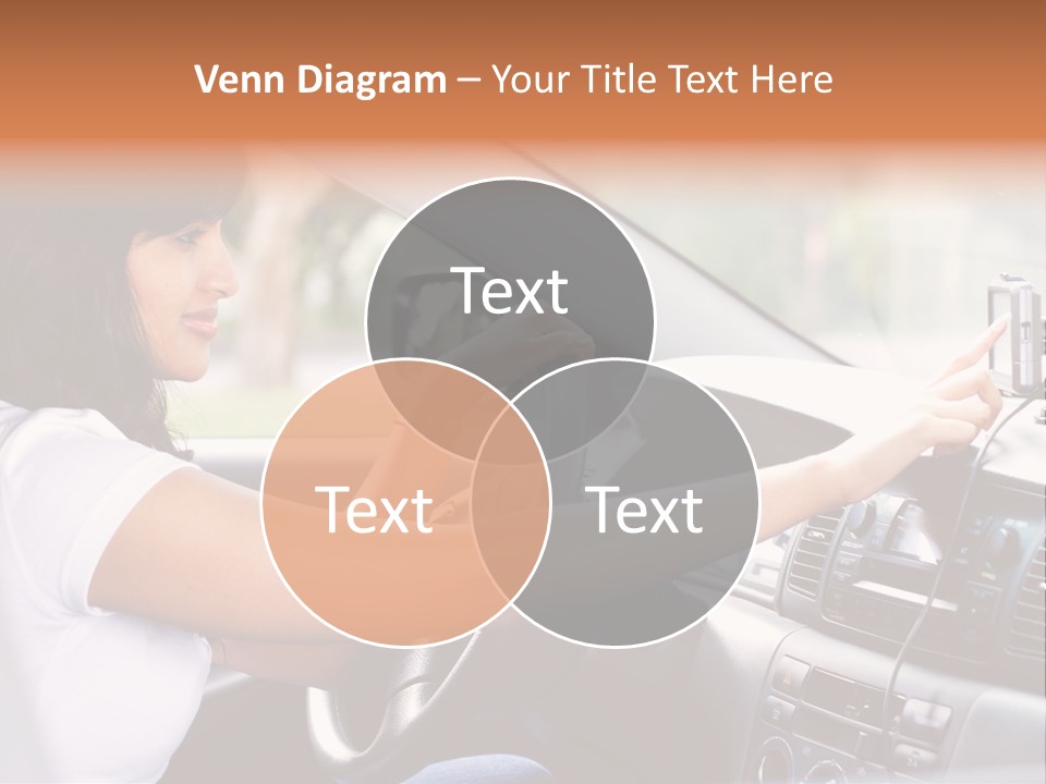 Wheel Use Woman PowerPoint Template