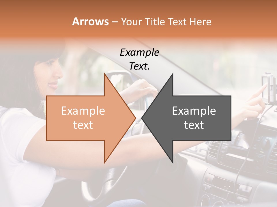 Wheel Use Woman PowerPoint Template
