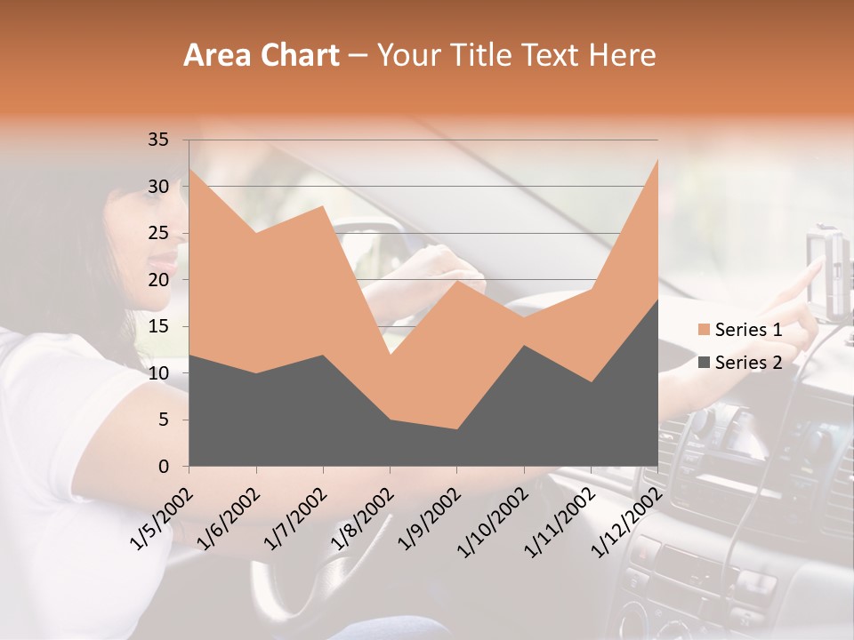 Wheel Use Woman PowerPoint Template