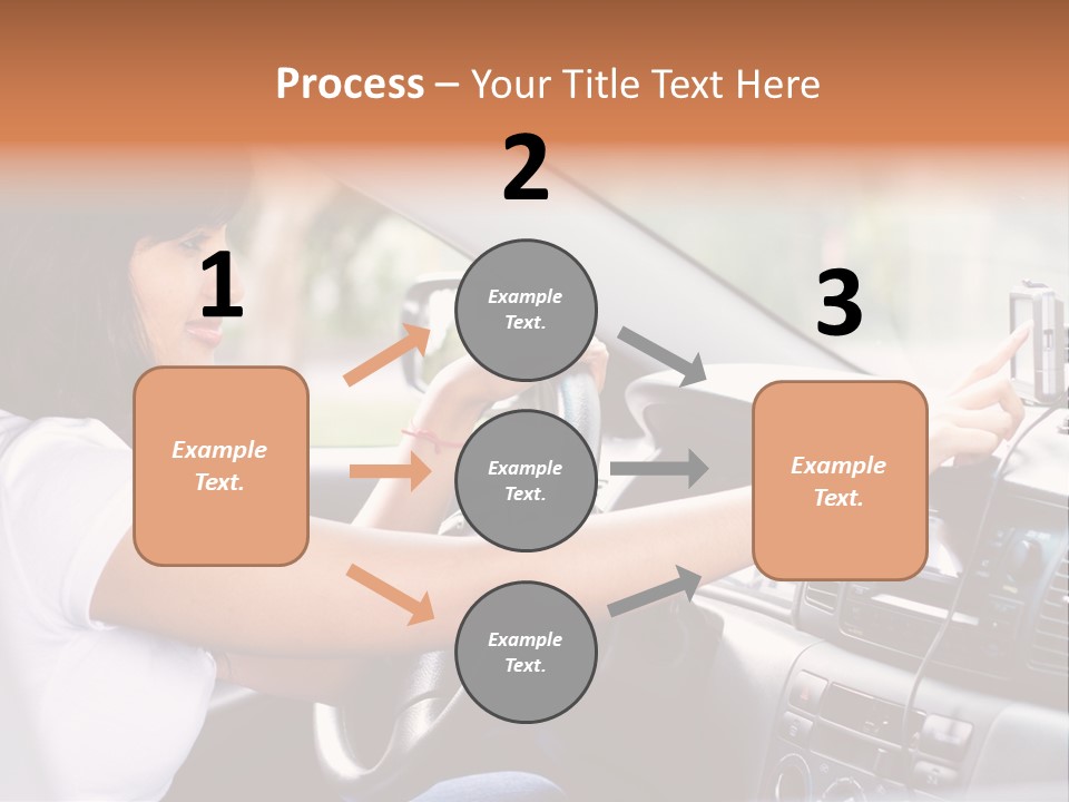 Wheel Use Woman PowerPoint Template