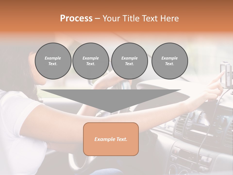 Wheel Use Woman PowerPoint Template