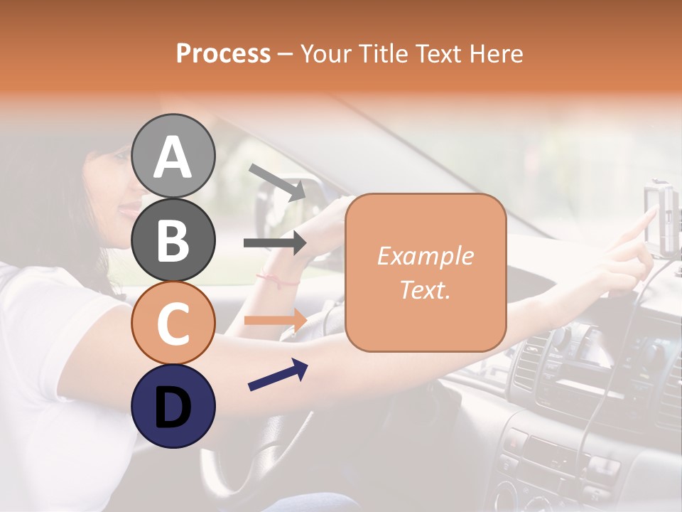 Wheel Use Woman PowerPoint Template