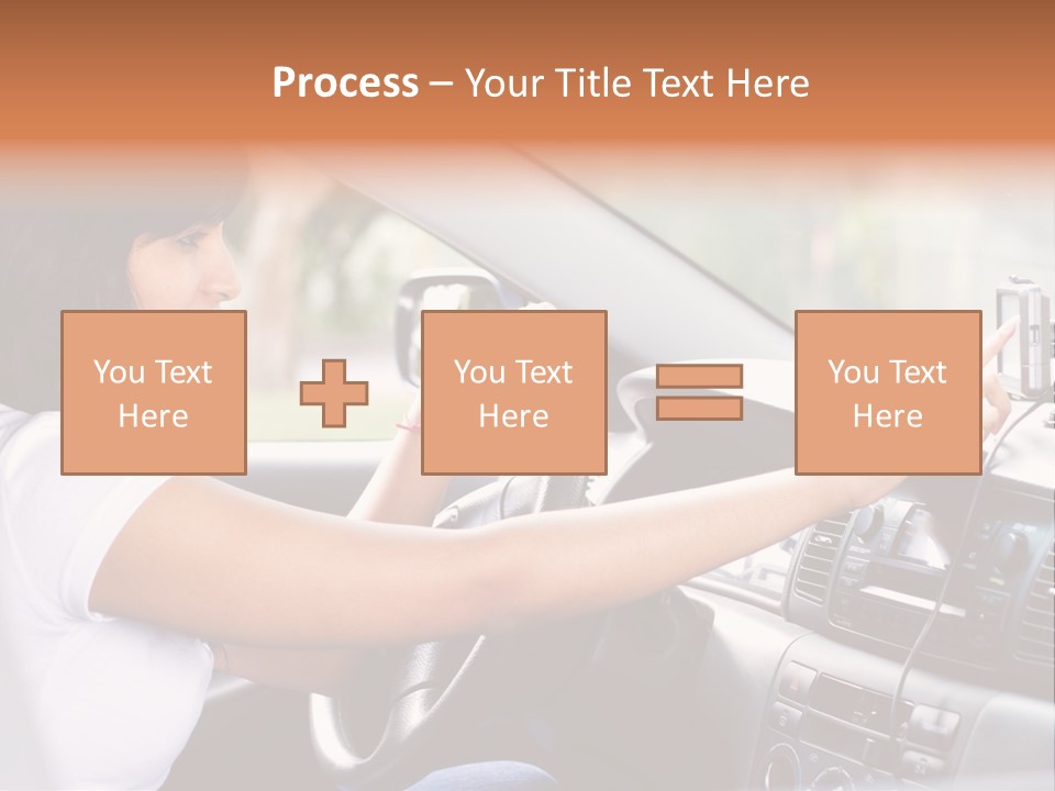 Wheel Use Woman PowerPoint Template