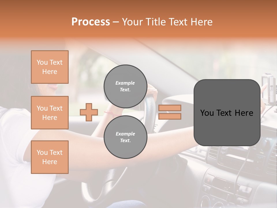 Wheel Use Woman PowerPoint Template