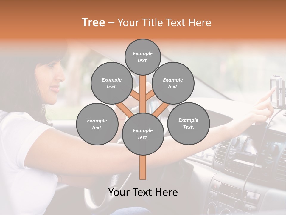 Wheel Use Woman PowerPoint Template