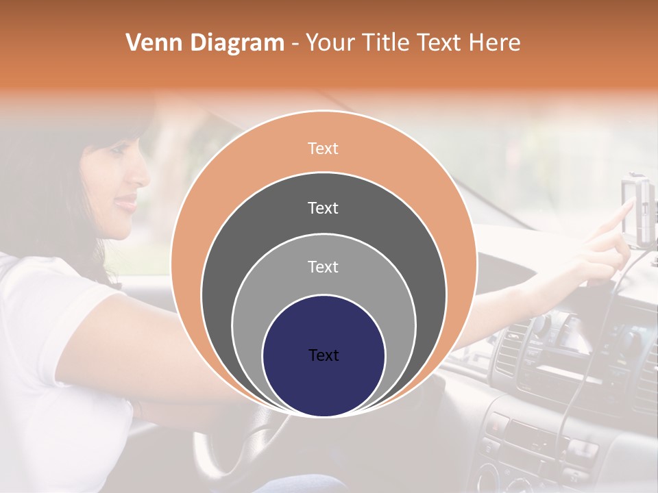 Wheel Use Woman PowerPoint Template