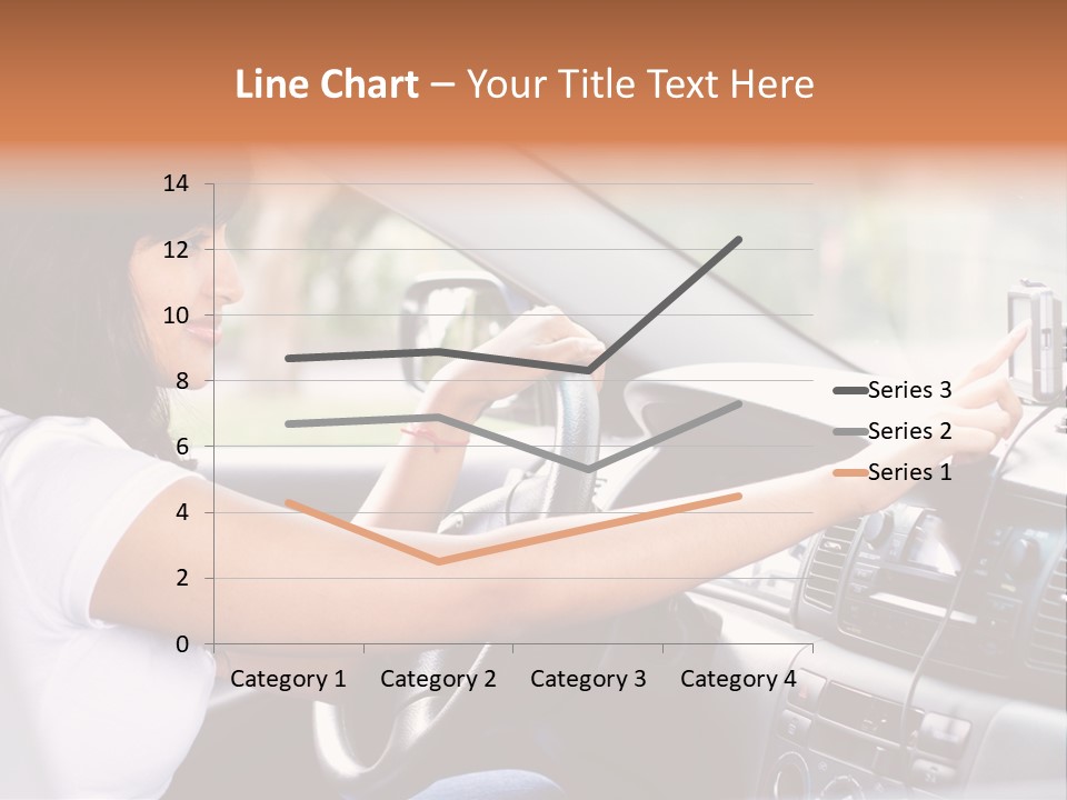Wheel Use Woman PowerPoint Template