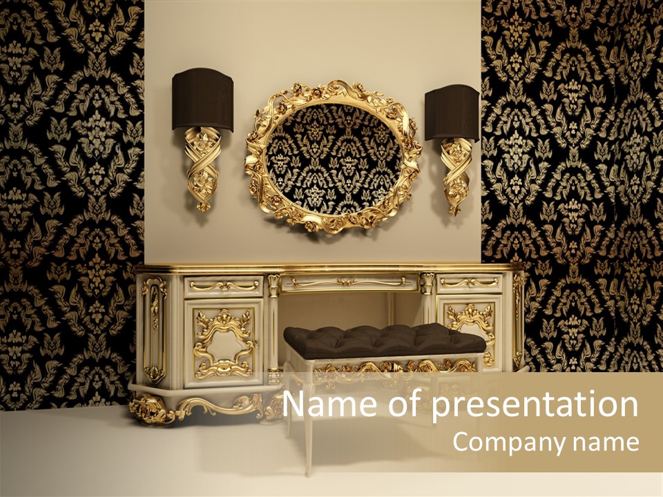 Dressing Frame Decor PowerPoint Template