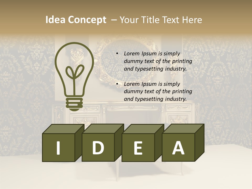 Dressing Frame Decor PowerPoint Template