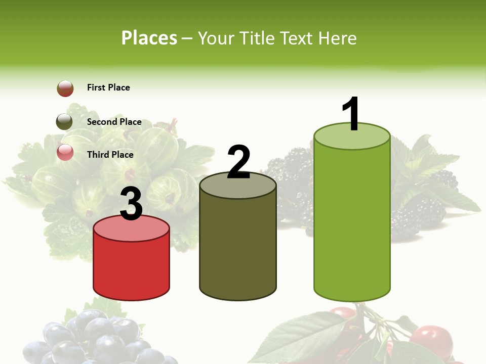 Strawberries Fruit Background PowerPoint Template