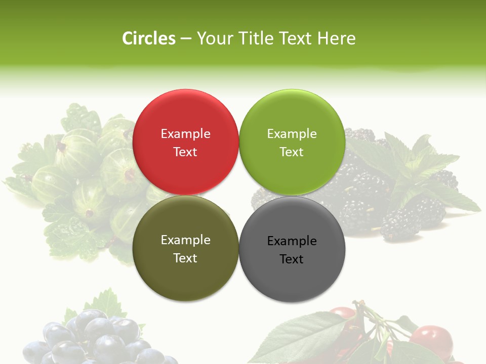 Strawberries Fruit Background PowerPoint Template