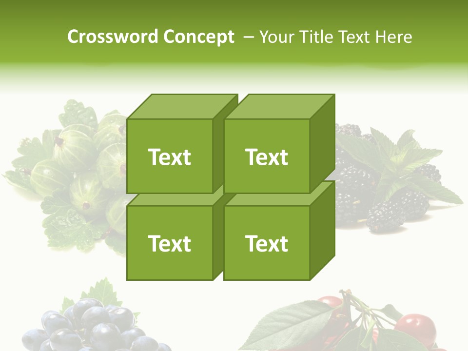 Strawberries Fruit Background PowerPoint Template