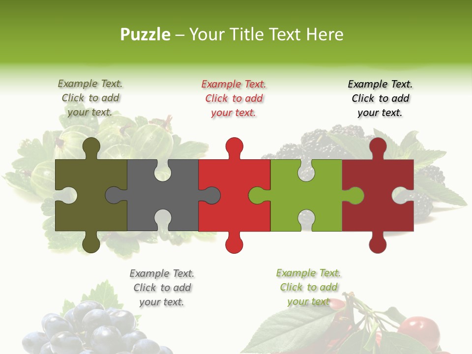 Strawberries Fruit Background PowerPoint Template