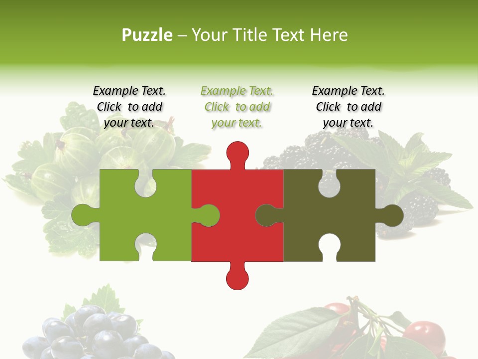 Strawberries Fruit Background PowerPoint Template