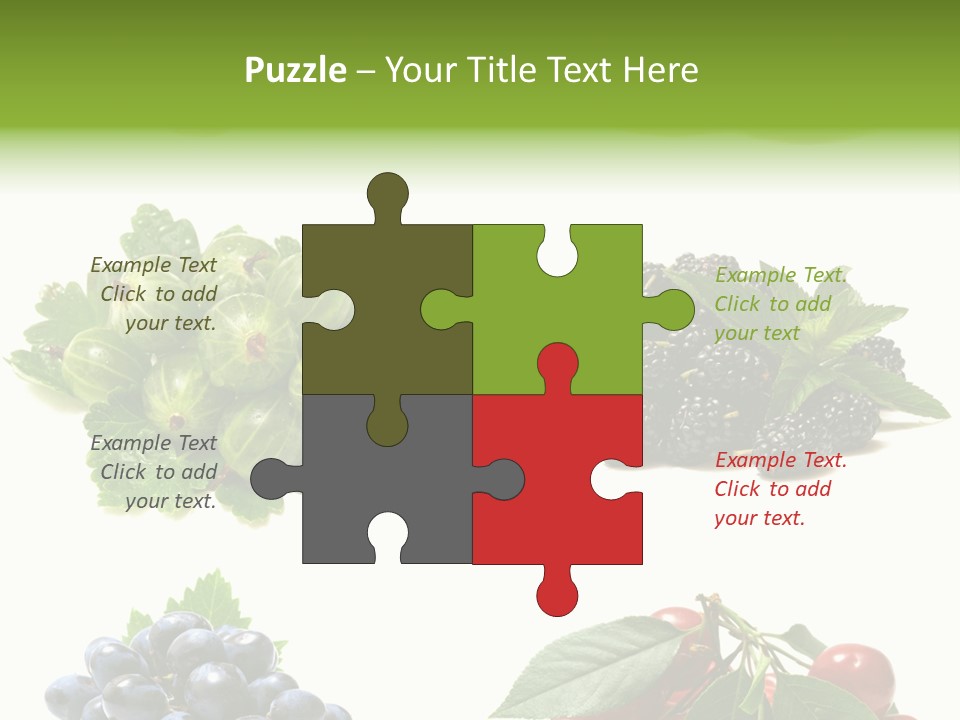 Strawberries Fruit Background PowerPoint Template