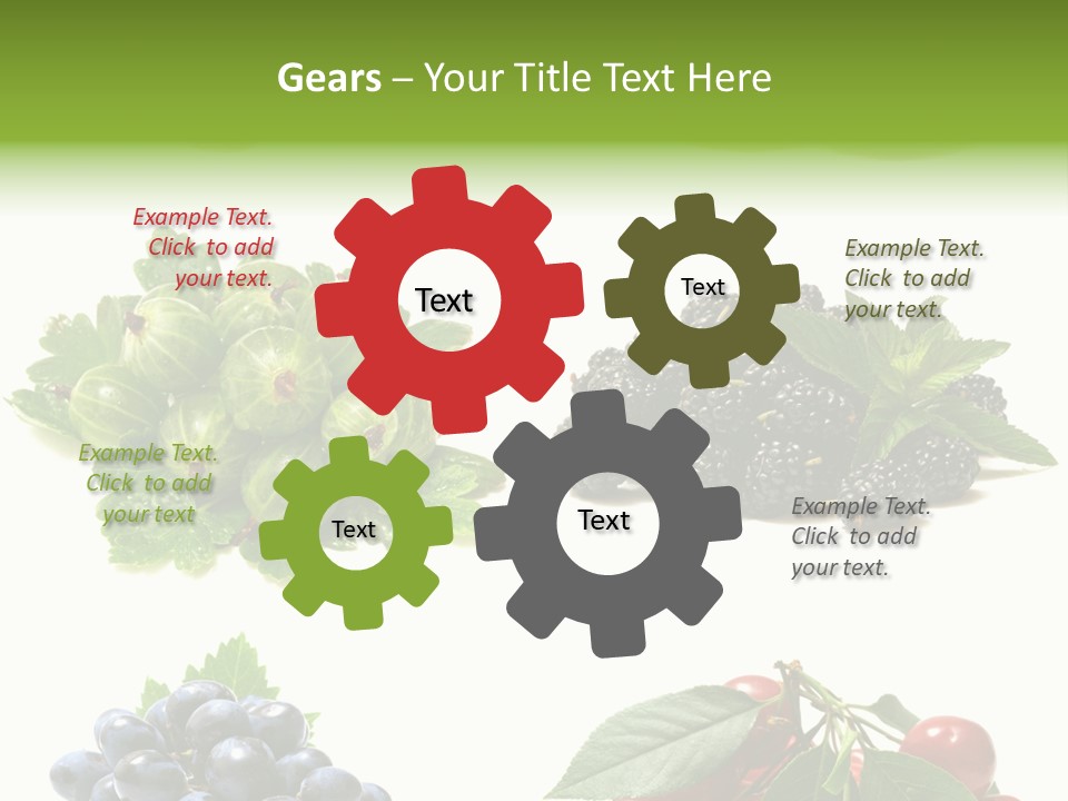 Strawberries Fruit Background PowerPoint Template