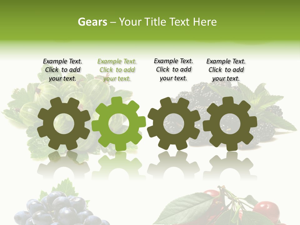 Strawberries Fruit Background PowerPoint Template