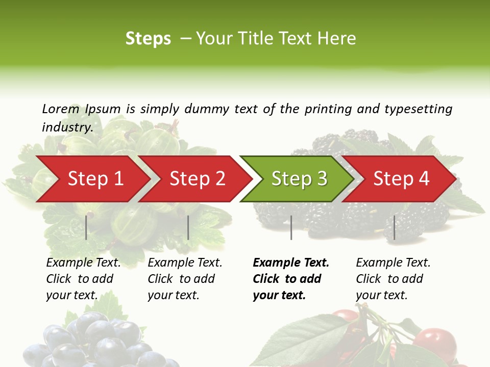 Strawberries Fruit Background PowerPoint Template
