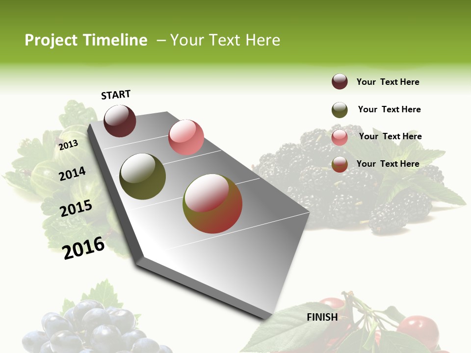 Strawberries Fruit Background PowerPoint Template