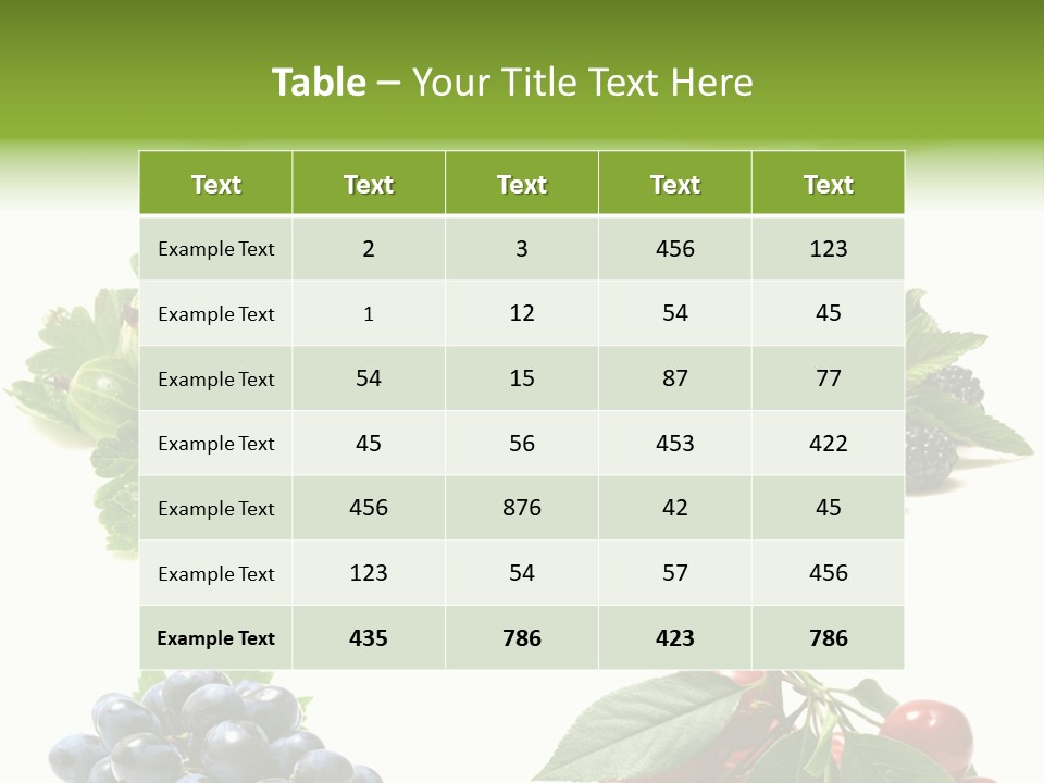 Strawberries Fruit Background PowerPoint Template