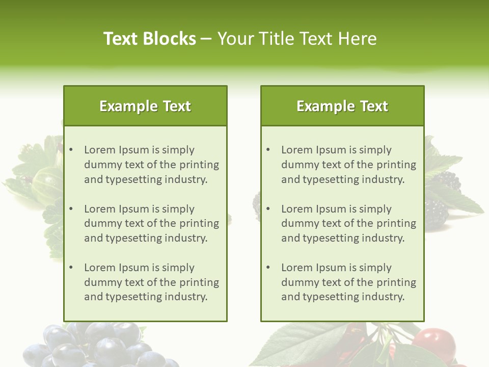 Strawberries Fruit Background PowerPoint Template