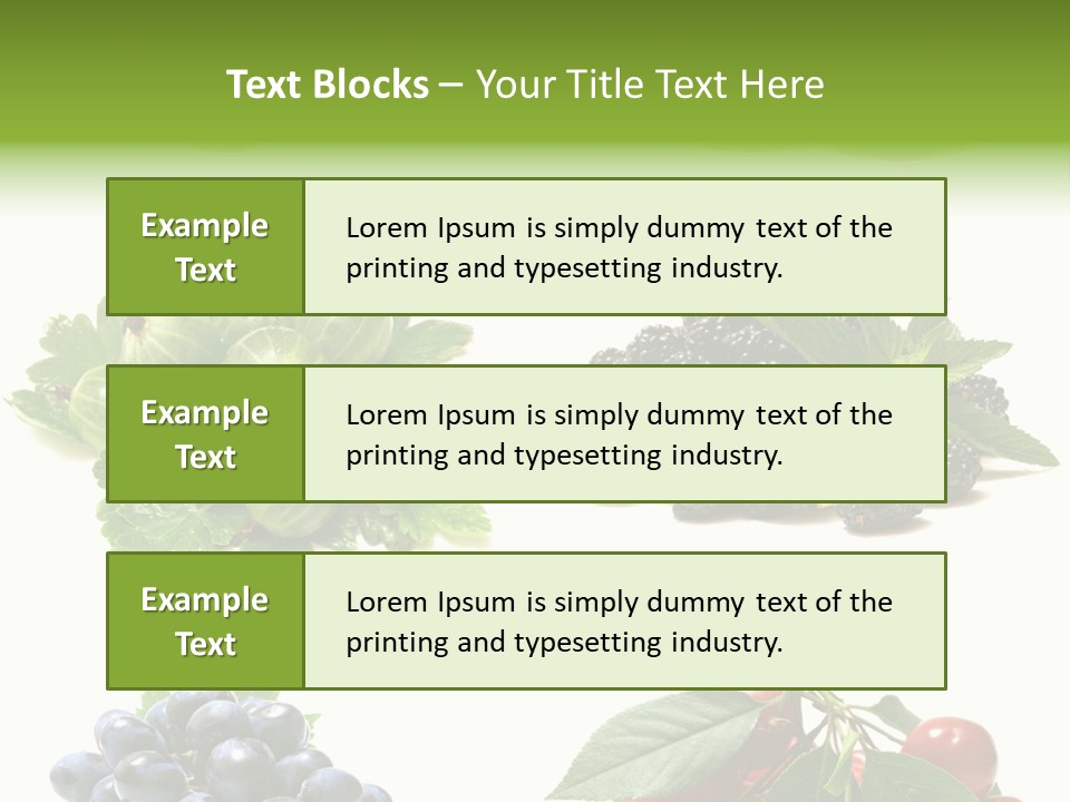 Strawberries Fruit Background PowerPoint Template