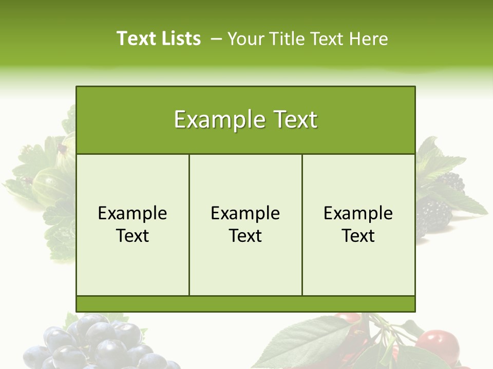 Strawberries Fruit Background PowerPoint Template