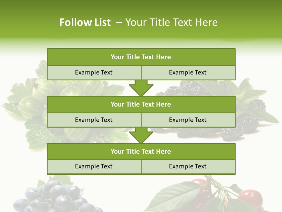 Strawberries Fruit Background PowerPoint Template