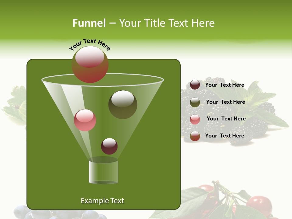 Strawberries Fruit Background PowerPoint Template