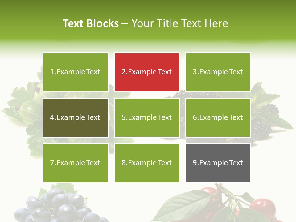 Strawberries Fruit Background PowerPoint Template