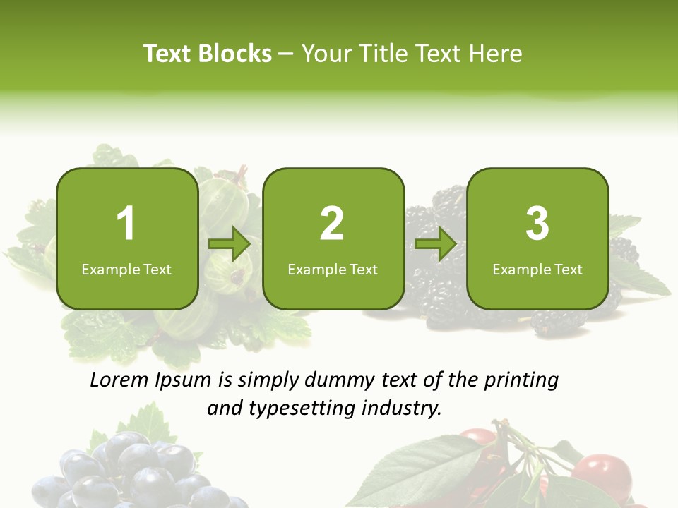 Strawberries Fruit Background PowerPoint Template