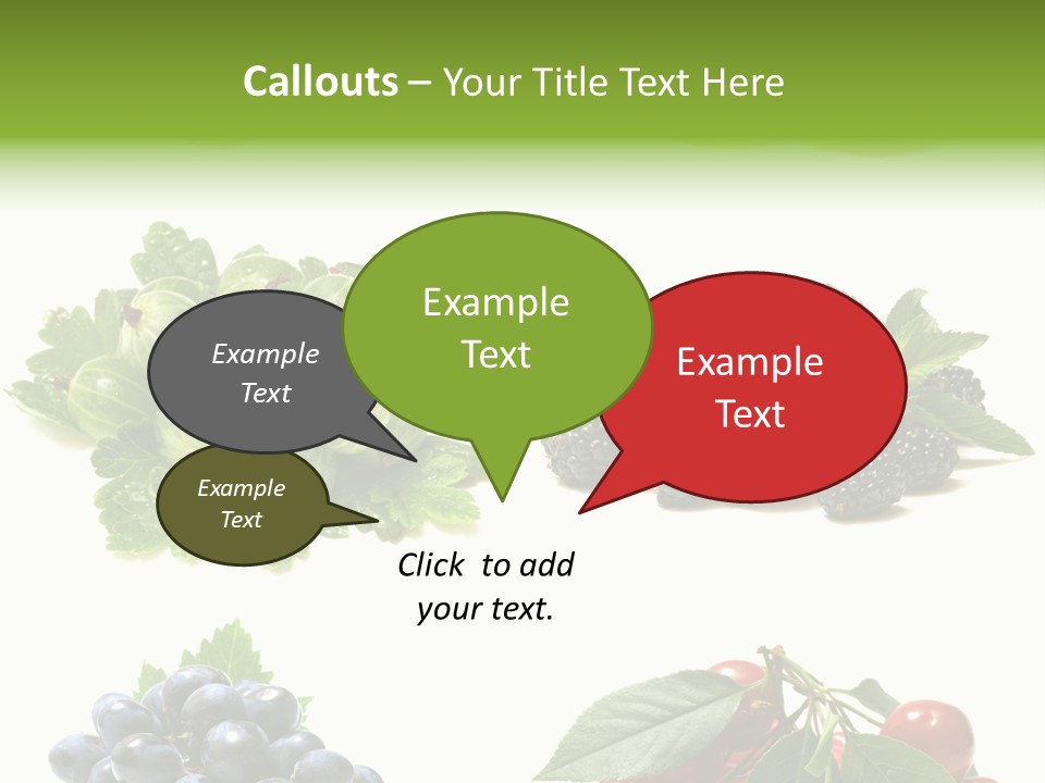 Strawberries Fruit Background PowerPoint Template