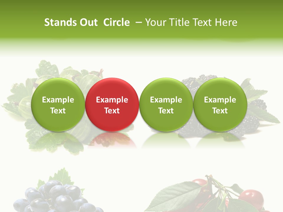 Strawberries Fruit Background PowerPoint Template